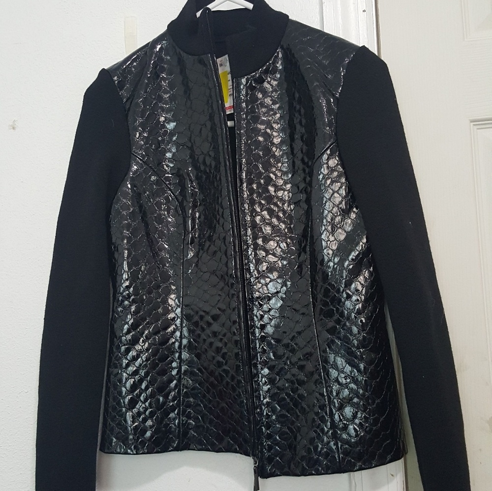 Mag by Magaschoni Leather Jacket Black